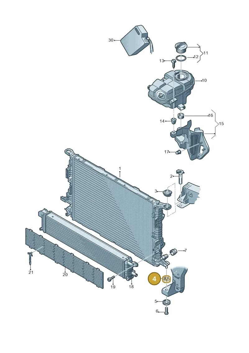 4H0121276 — Audi A8 (2013-2018) diagram 696121720, position 4