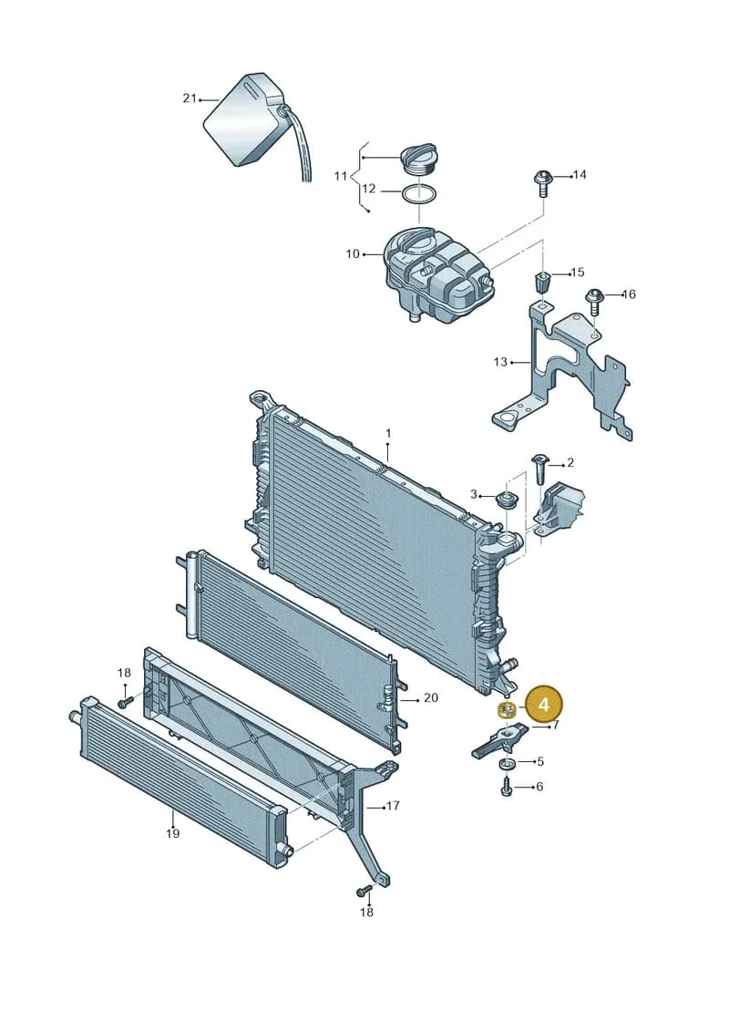 4H0121276 — Audi A6 2.0 tdi (2010-2015) diagram 717121730, position 4
