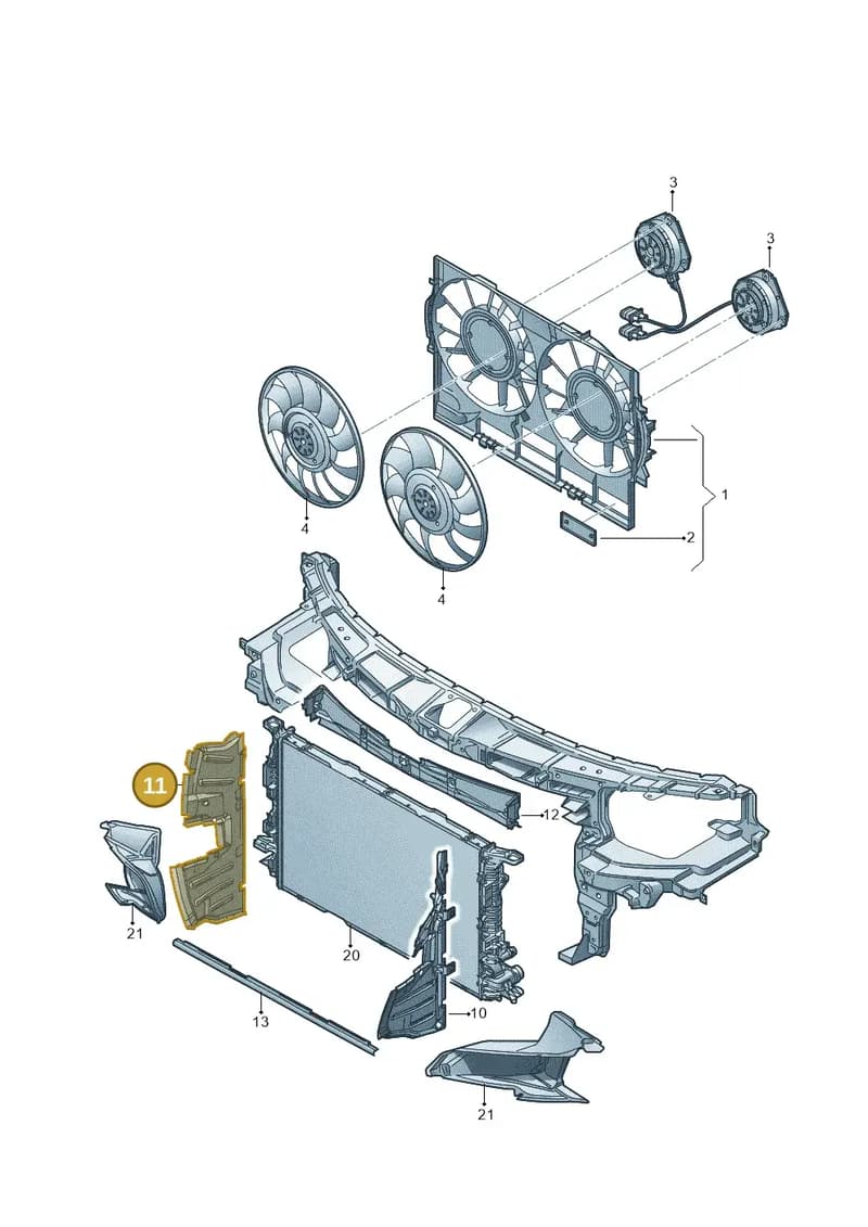 4H0121284L — Audi A8 (2013-2018) diagram 696121900, position 11