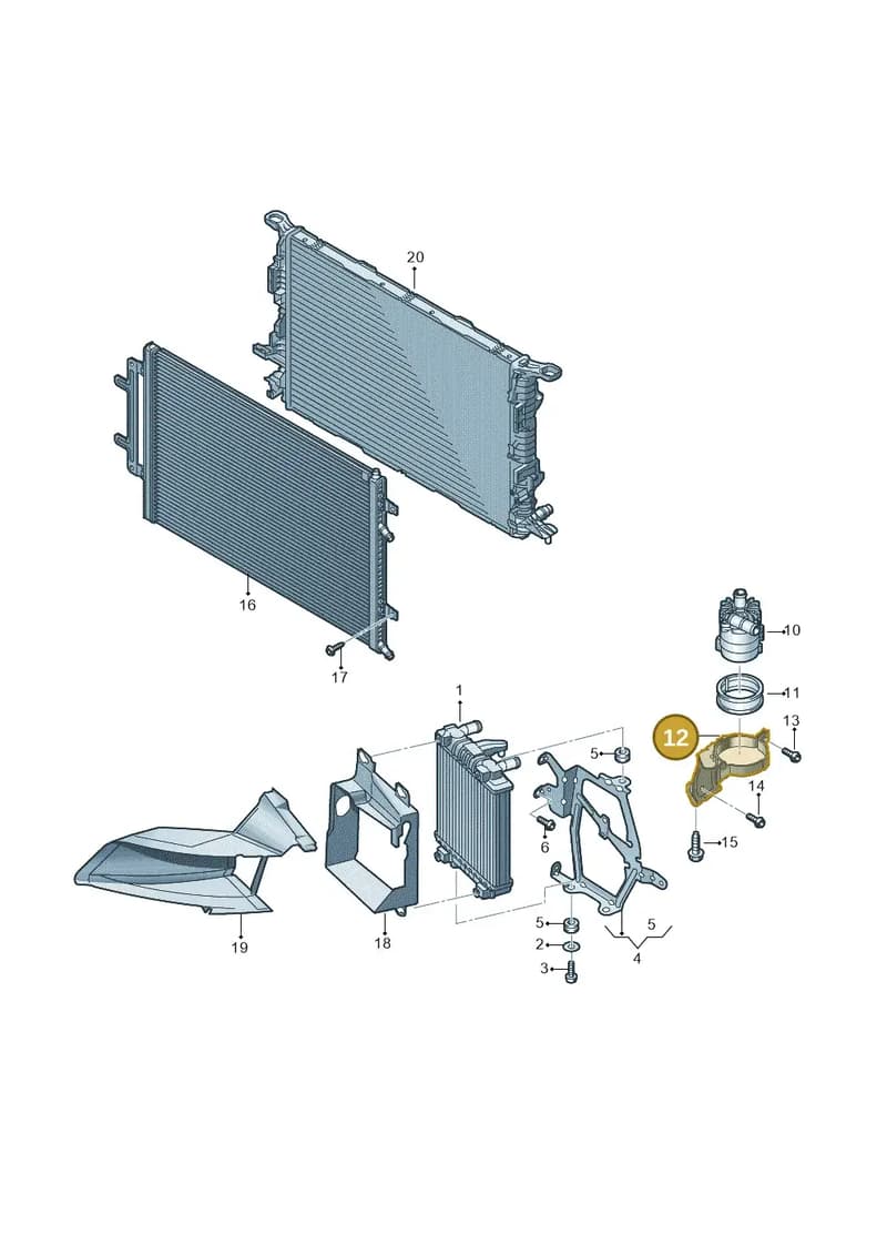 4H0121305AJ — Audi A8 (2013-2018) diagram 771121750, position 12
