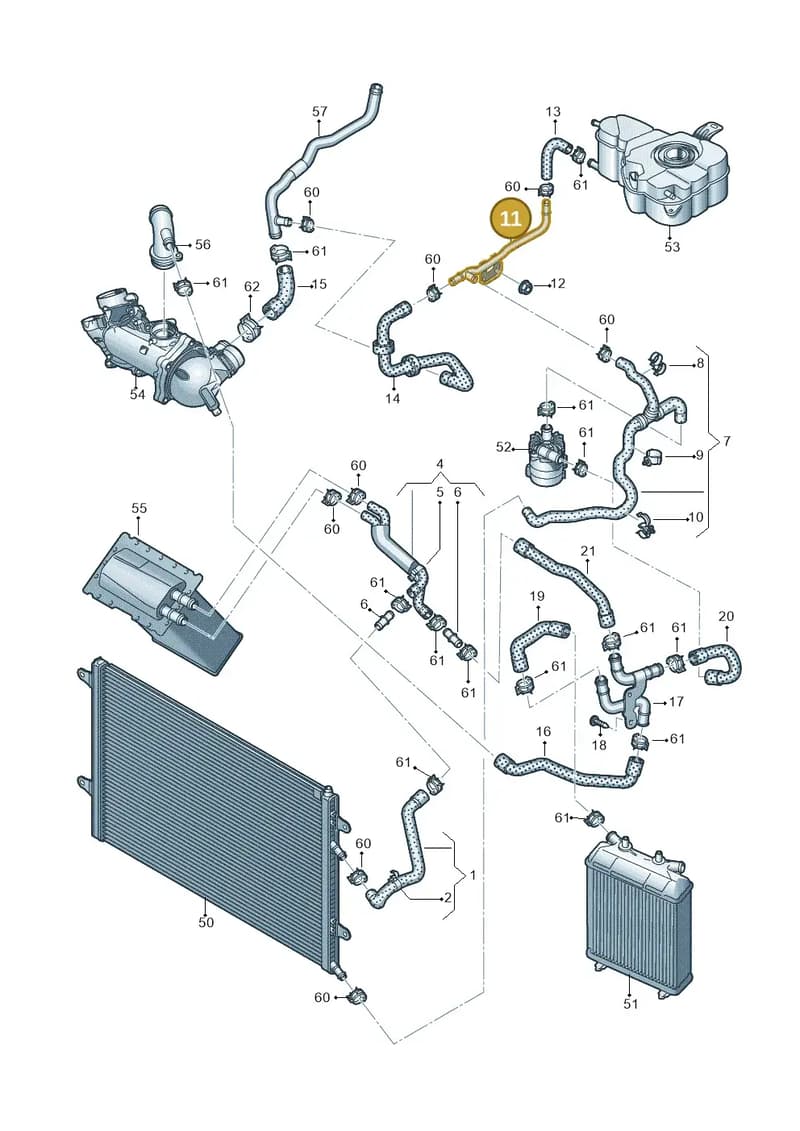 4H0121399H — Audi A8 (2013-2018) diagram 771121440, position 11