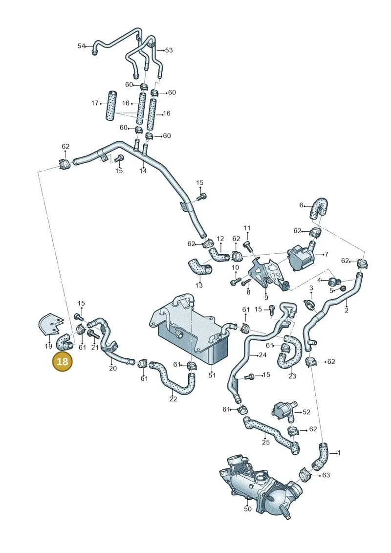 4H0121445K — Audi A8L qu. 3.0 TDI (2009-2014) diagram 696121520, position 18