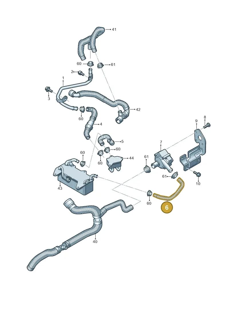 4H0121471F — Audi A8 (2013-2018) diagram 696121120, position 6
