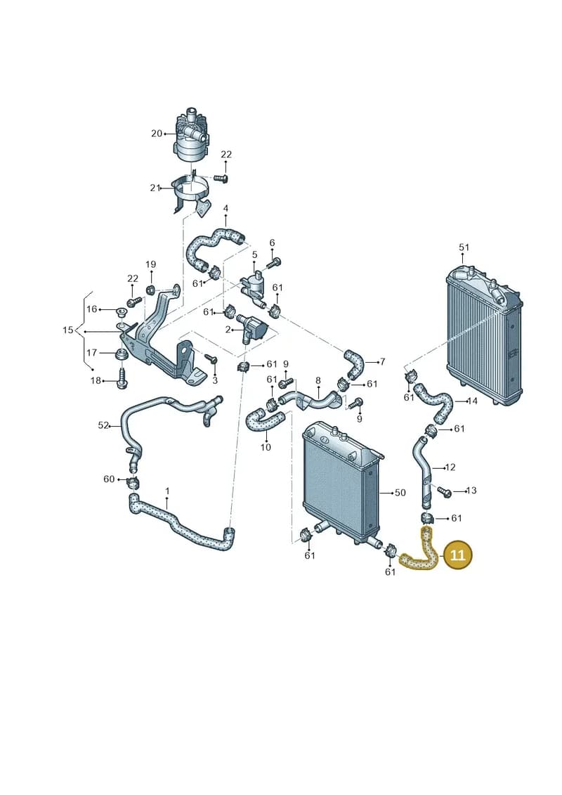 4H0121517 — Audi A8 (2013-2018) diagram 771121430, position 11