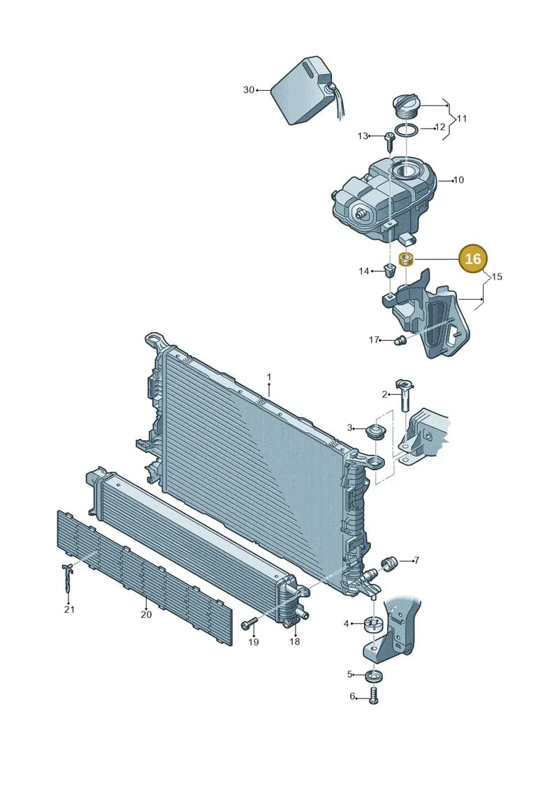 4H0121585 — Audi A8 (2013-2018) diagram 696121720, position 16