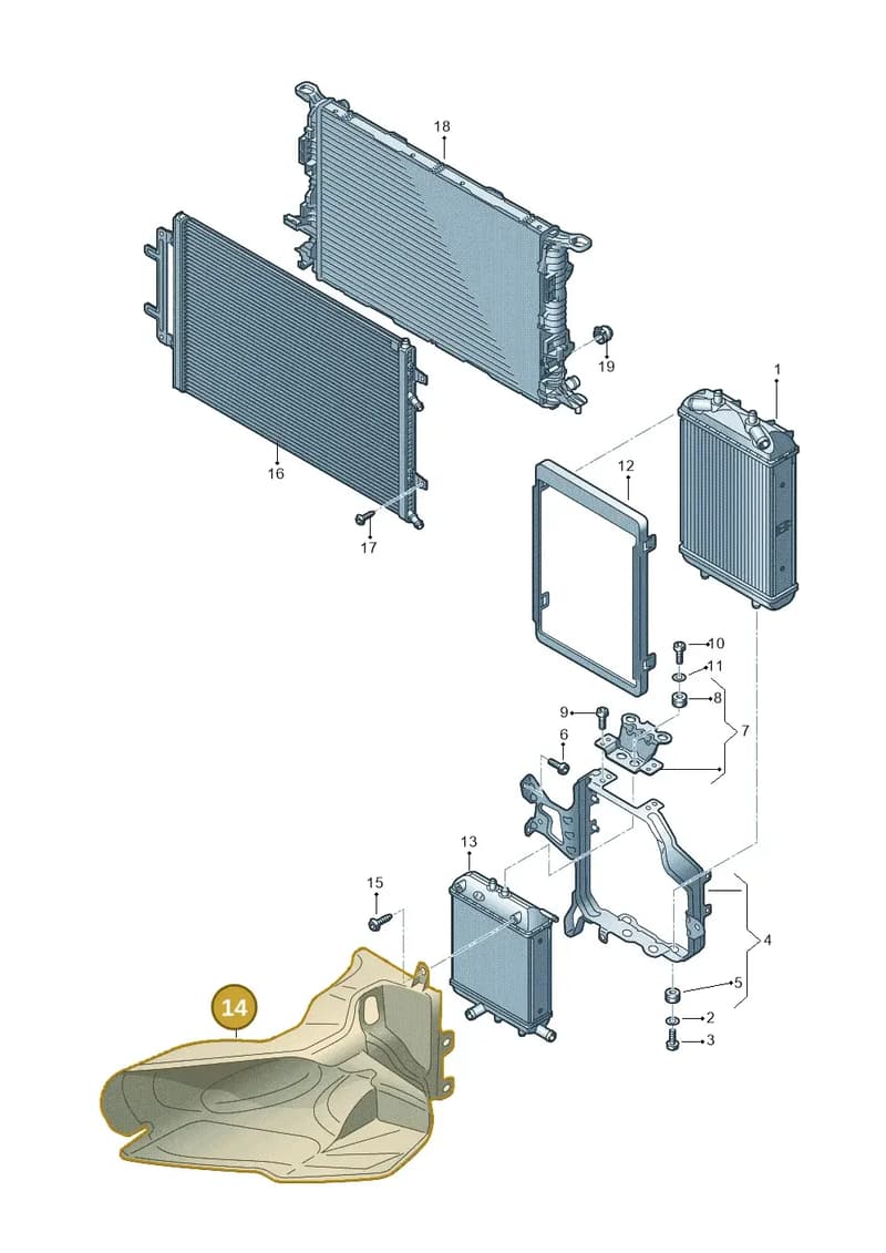 4H0121673J — Audi A8 (2013-2018) diagram 771121740, position 14