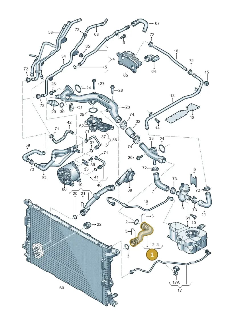 4H0122101C — Audi A8 (2013-2018) diagram 771121150, position 1