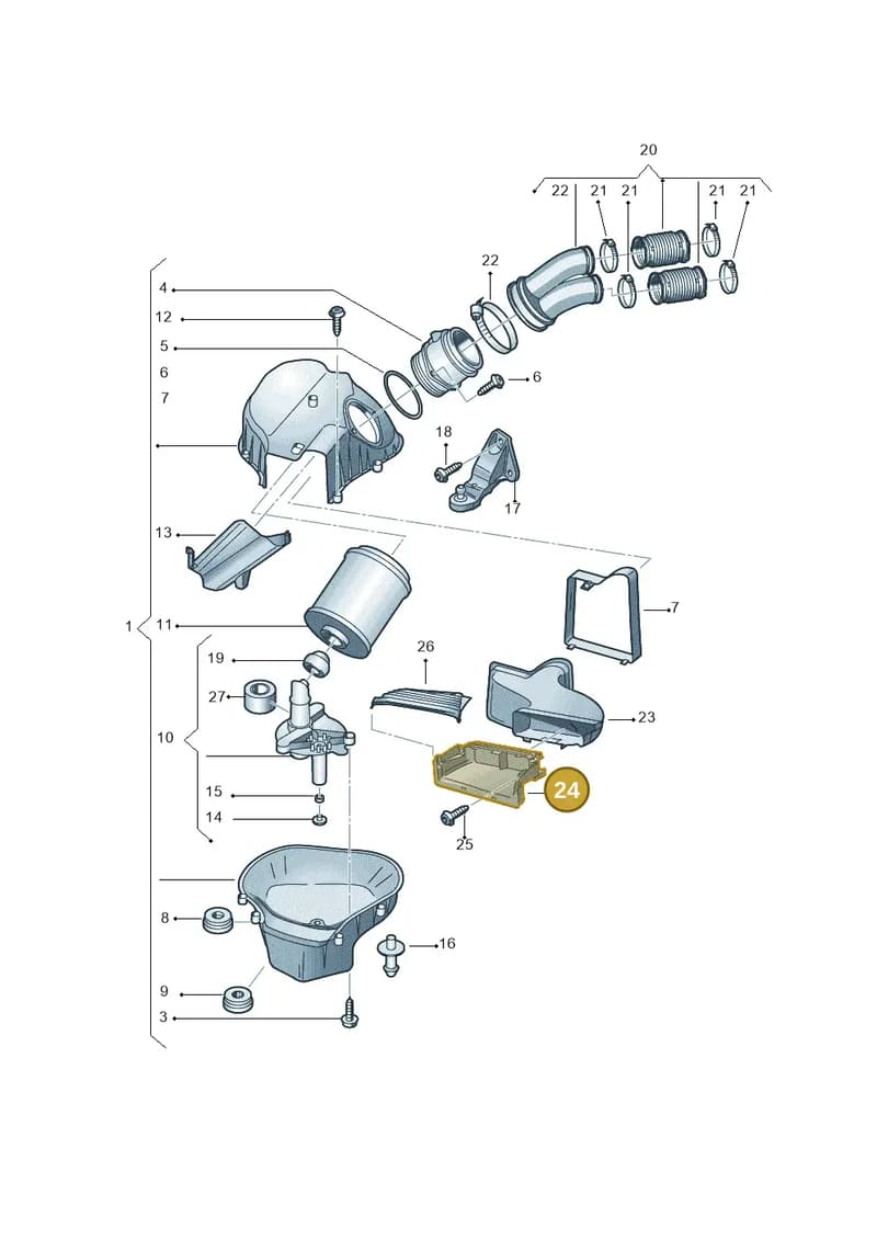 4H0129628AB — Audi A8 (2013-2018) diagram 696133340, position 24