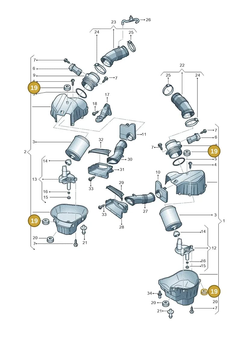4H0129669D — Audi A8 (2013-2018) diagram 696133800, position 19