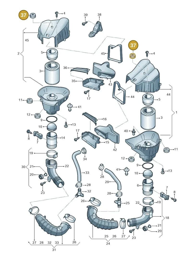4H0129669D — Audi A8 (2013-2018) diagram 696129100, position 37