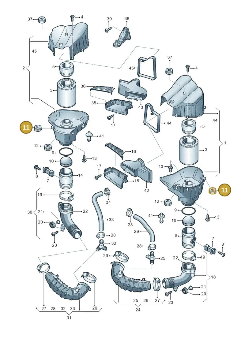 4H0129669E — Audi A8 (2013-2018) diagram 696129100, position 11