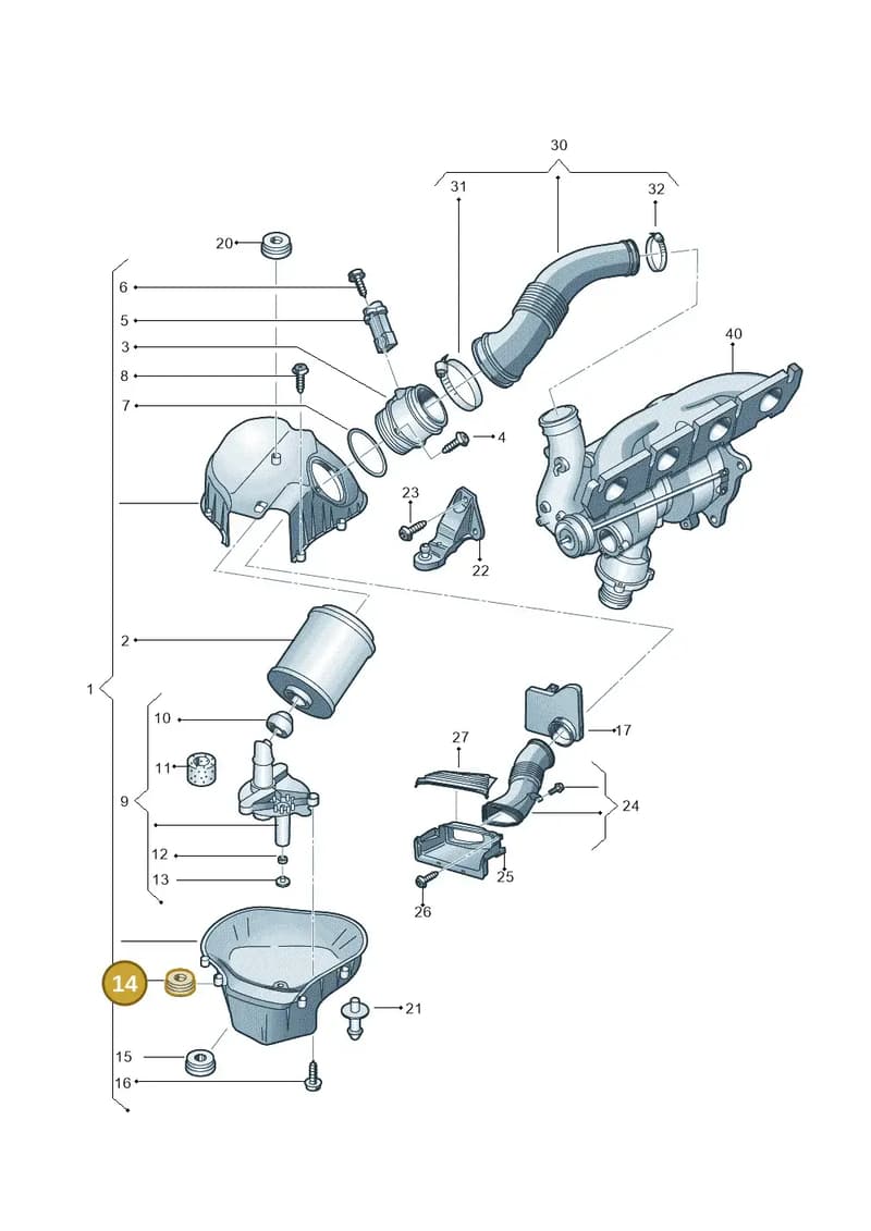 4H0129669E — Audi A8 (2013-2018) diagram 696133020, position 14