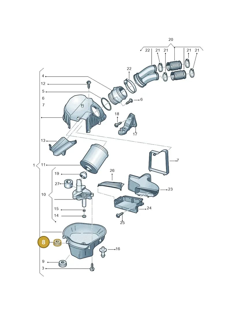 4H0129669E — Audi A8 (2013-2018) diagram 696133340, position 8
