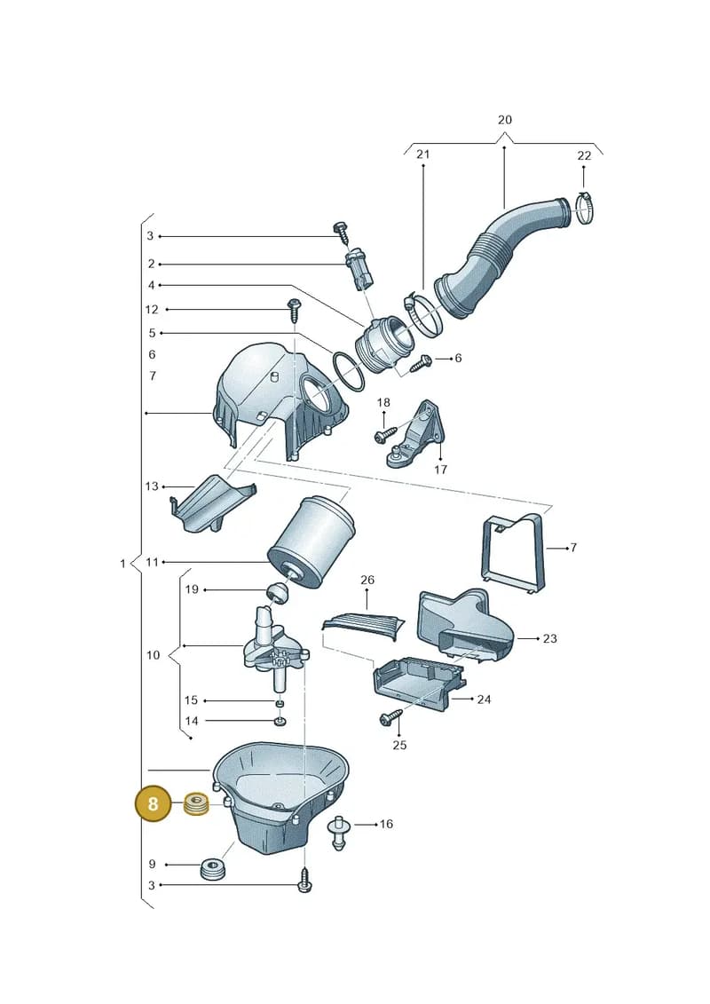 4H0129669E — Audi A8 (2013-2018) diagram 696129050, position 8