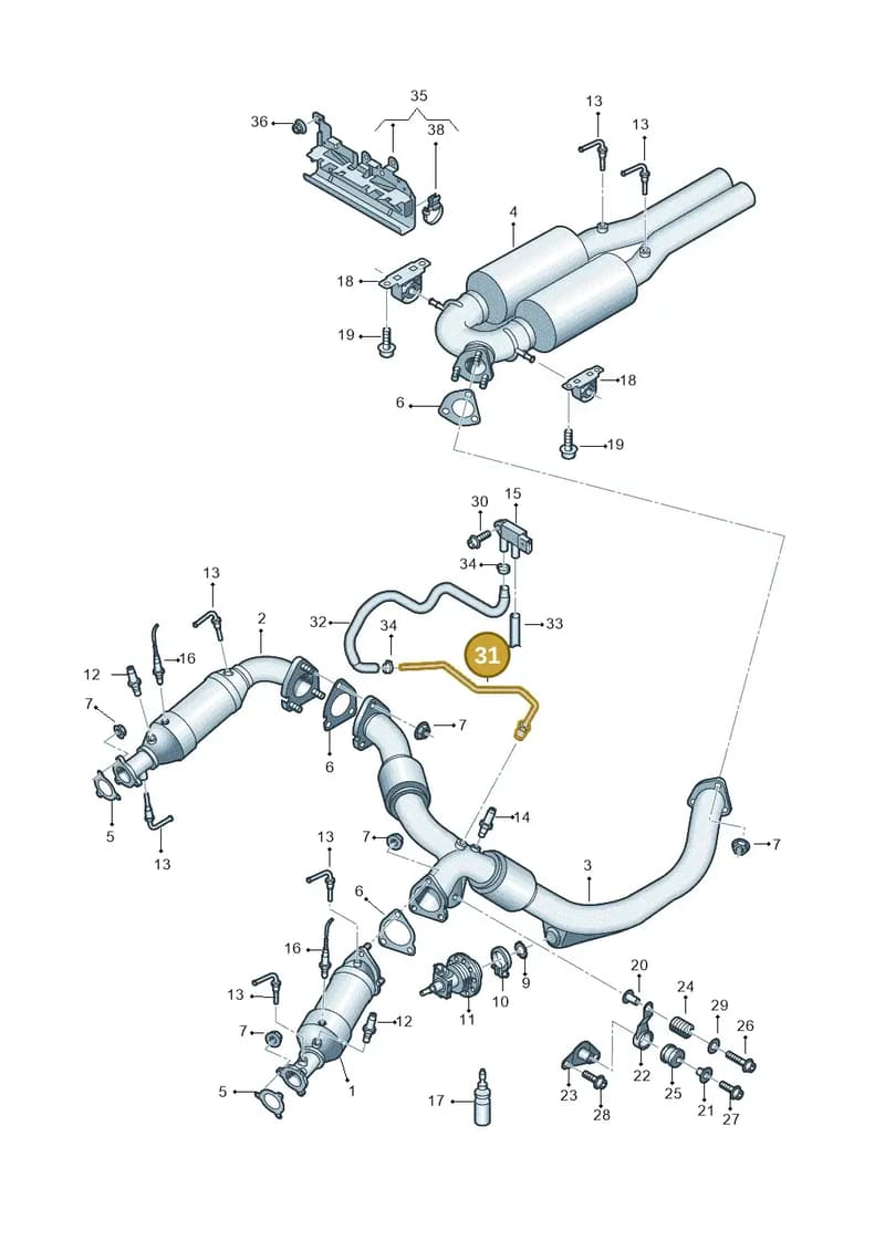 4H0131205 — Audi A8 (2013-2018) diagram 771253650, position 31
