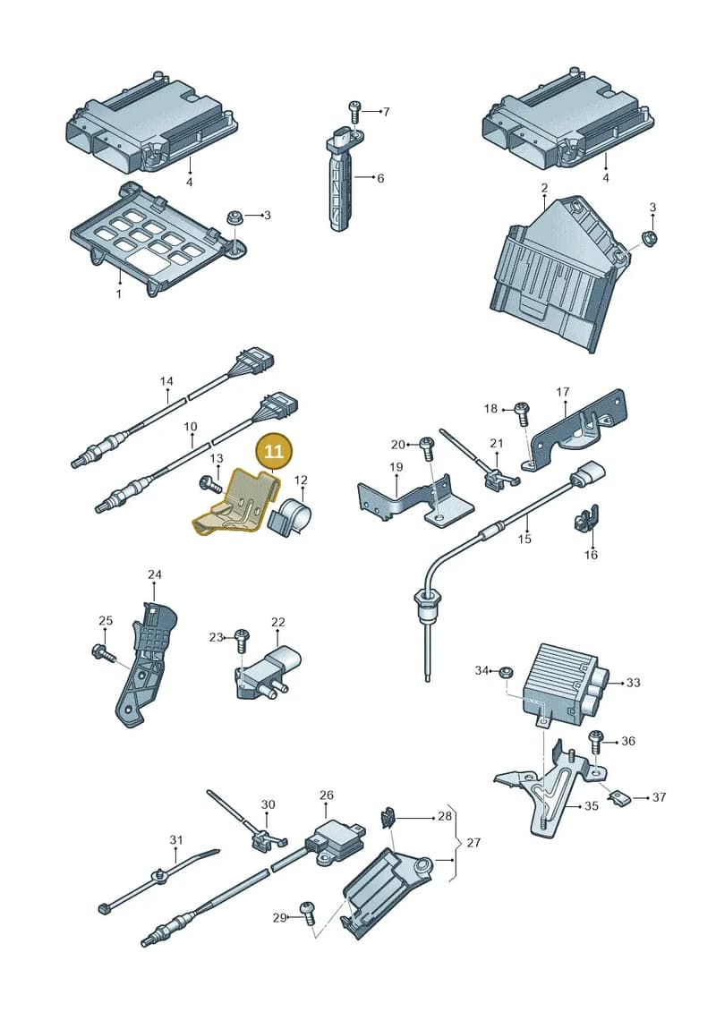 4H0131340 — Audi A8 (2013-2018) diagram 771906050, position 11