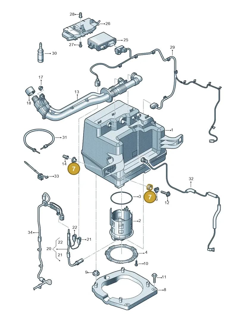 4H0131441 — Audi A8 (2013-2018) diagram 771201150, position 7