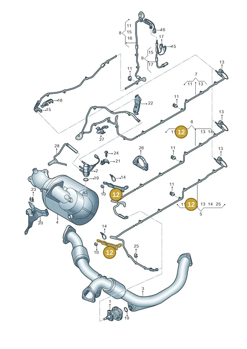 4H0131713B — Audi A8 (2013-2018) diagram 771201140, position 12