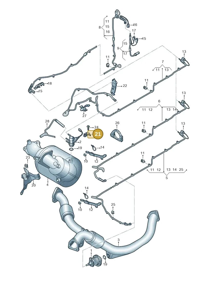 4H0131713E — Audi A8 (2013-2018) diagram 771201140, position 21