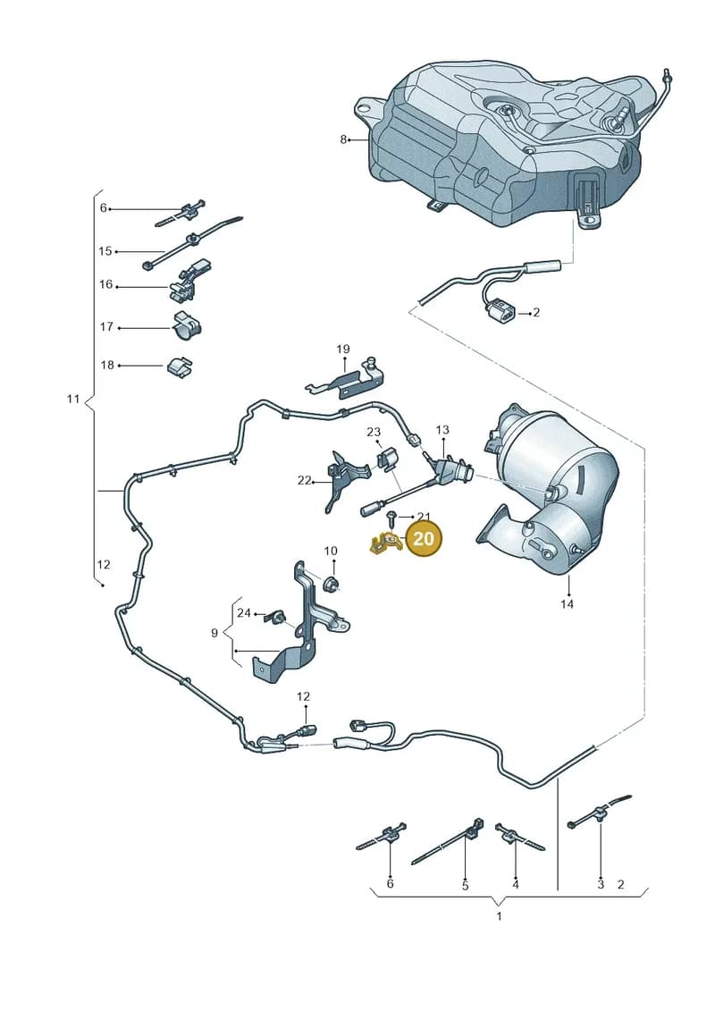 4H0131713E — Audi A7 Sportback (2014-2018) diagram 798201360, position 20