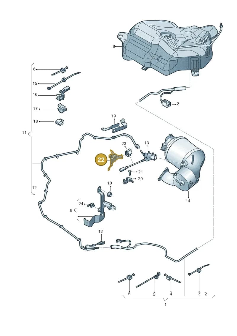 4H0131783J — Audi A7 Sportback (2014-2018) diagram 798201360, position 22
