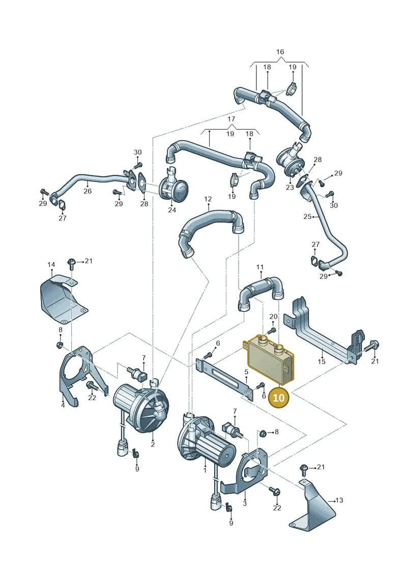 4H0131837A — Audi A8 (2013-2018) diagram 696131350, position 10