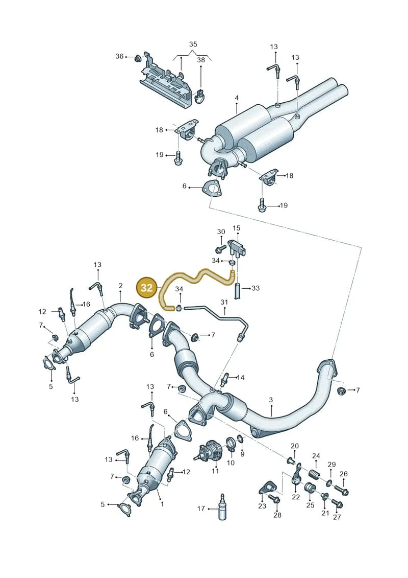 4H0131850J — Audi A8 (2013-2018) diagram 771253650, position 32