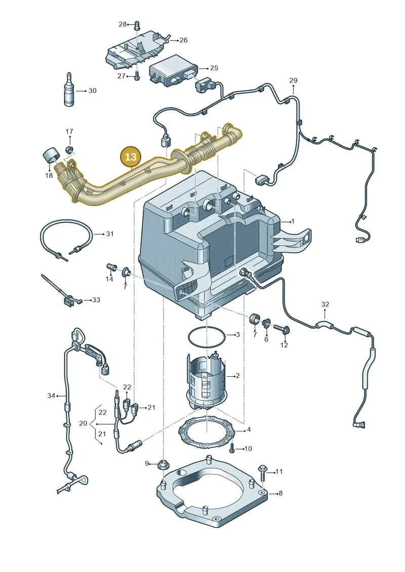 4H0131963B — Audi A8 (2013-2018) diagram 771201150, position 13