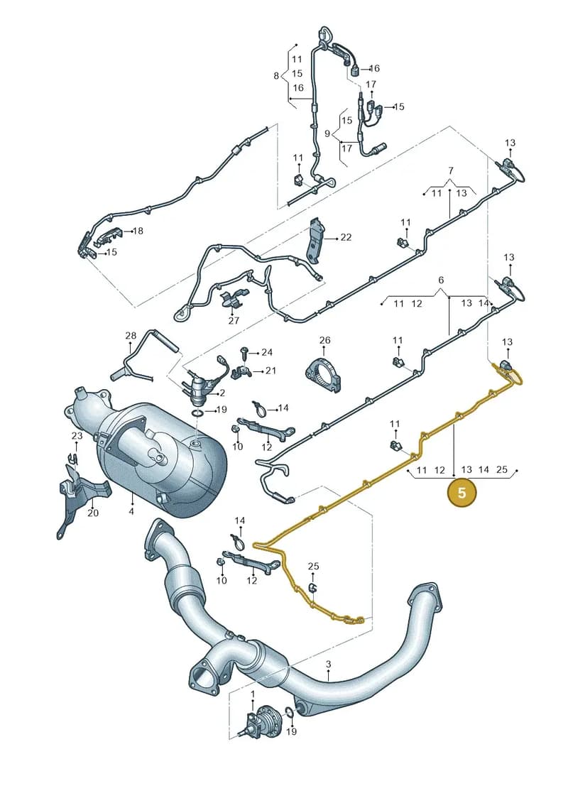 4H0131984P — Audi A8 (2013-2018) diagram 771201140, position 5