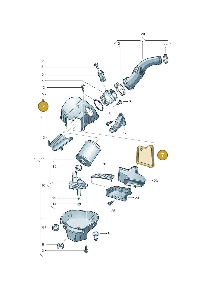4H0133126A — Audi A8 (2013-2018) diagram 696129050, position 7