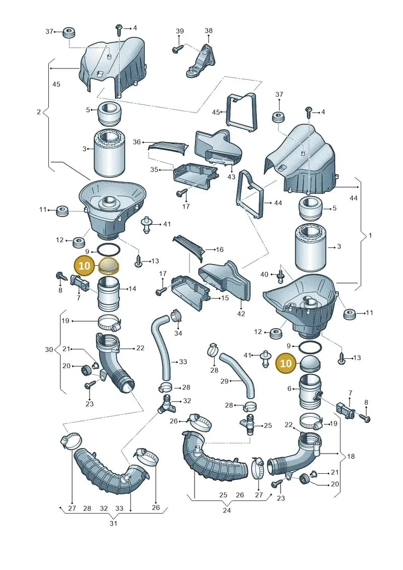 4H0133509A — Audi A8 (2013-2018) diagram 696129100, position 10