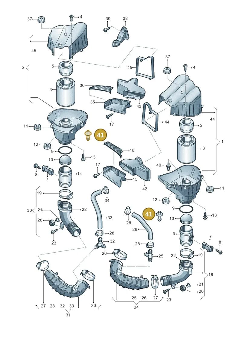 4H0133615B — Audi A8 (2013-2018) diagram 696129100, position 41