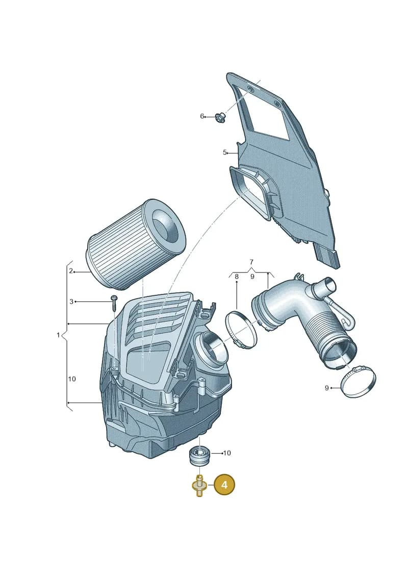 4H0133615B — Audi A8 (2017-2025) diagram 838133000, position 4