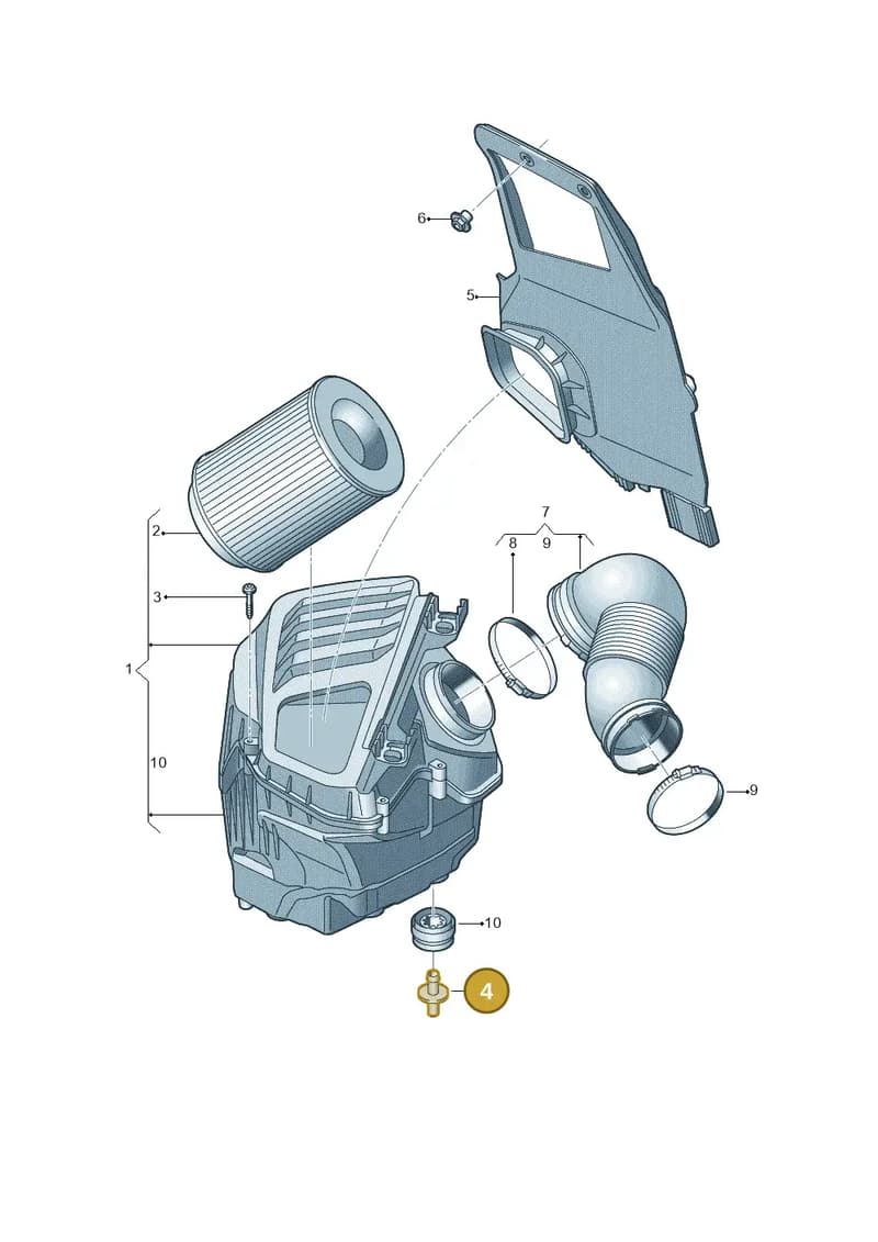 4H0133615B — Audi A8 (2017-2025) diagram 838133500, position 4
