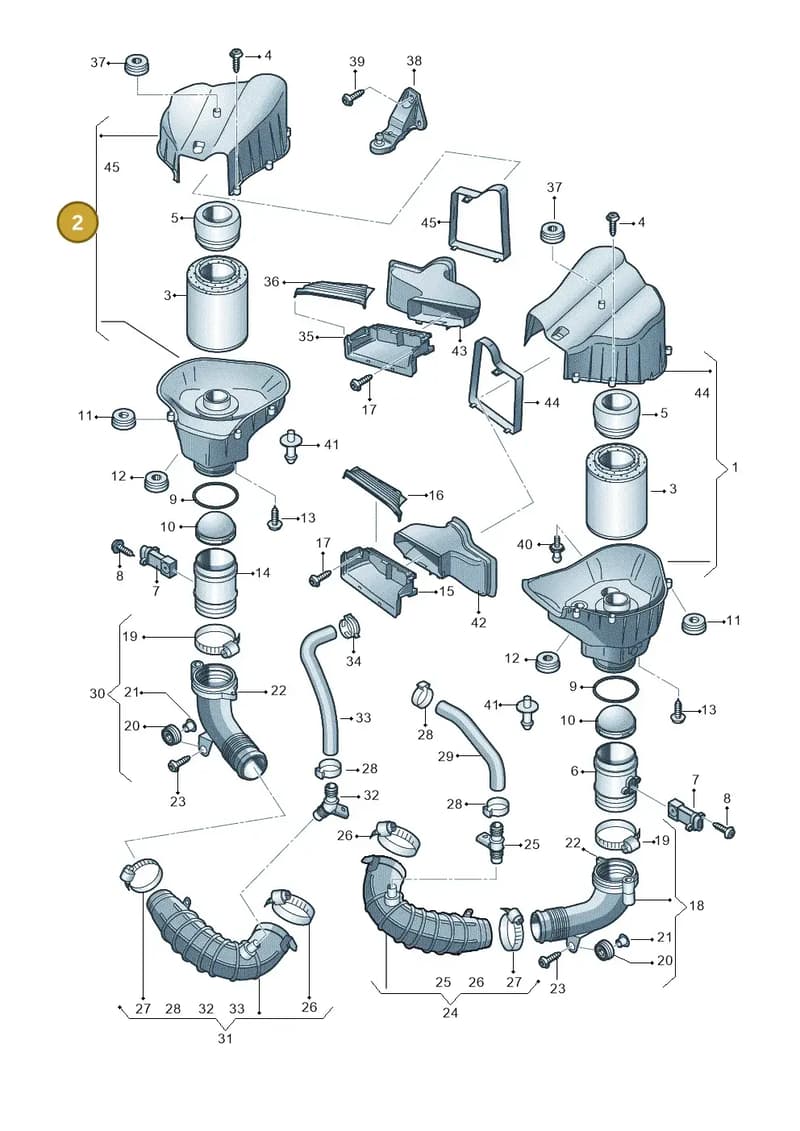 4H0133824AE — Audi A8 (2013-2018) diagram 696129100, position 2