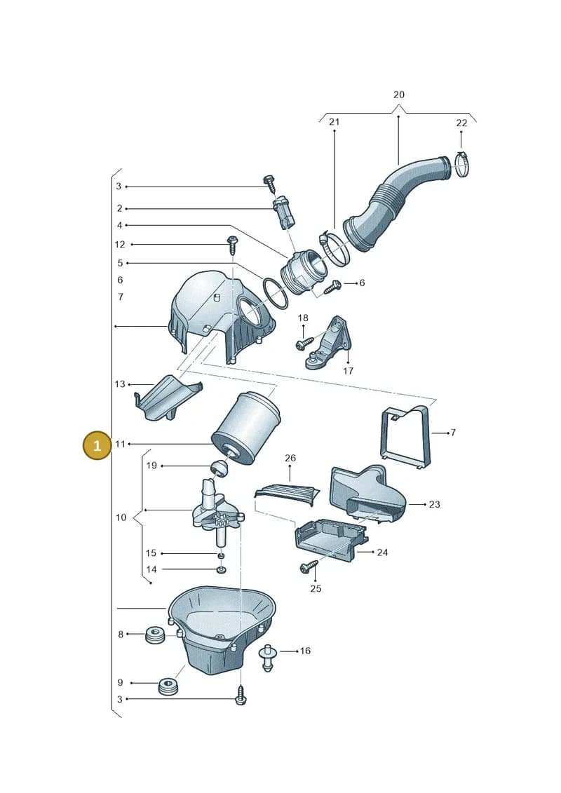 4H0133824M — Audi A8 (2013-2018) diagram 696129050, position 1