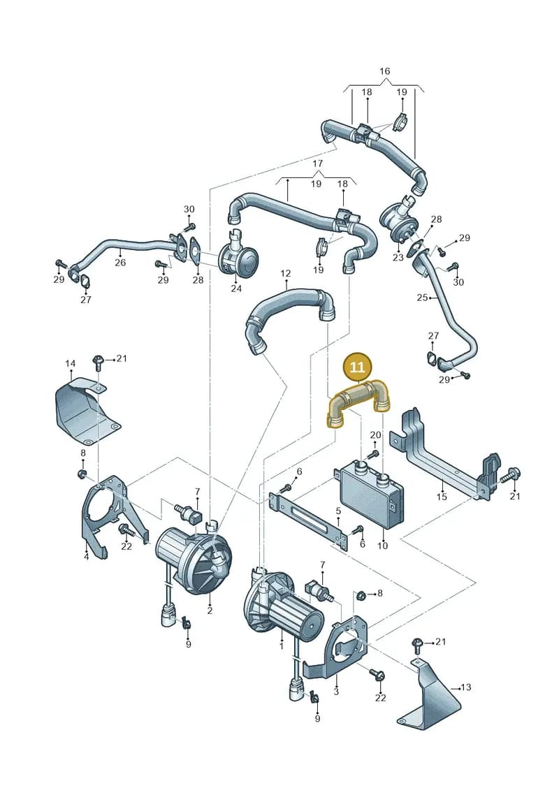 4H0133889F — Audi A8 (2013-2018) diagram 696131350, position 11