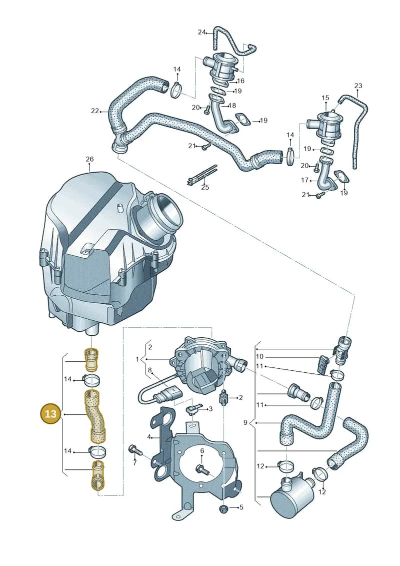 4H0133889L — Audi A8 (2013-2018) diagram 696131230, position 13