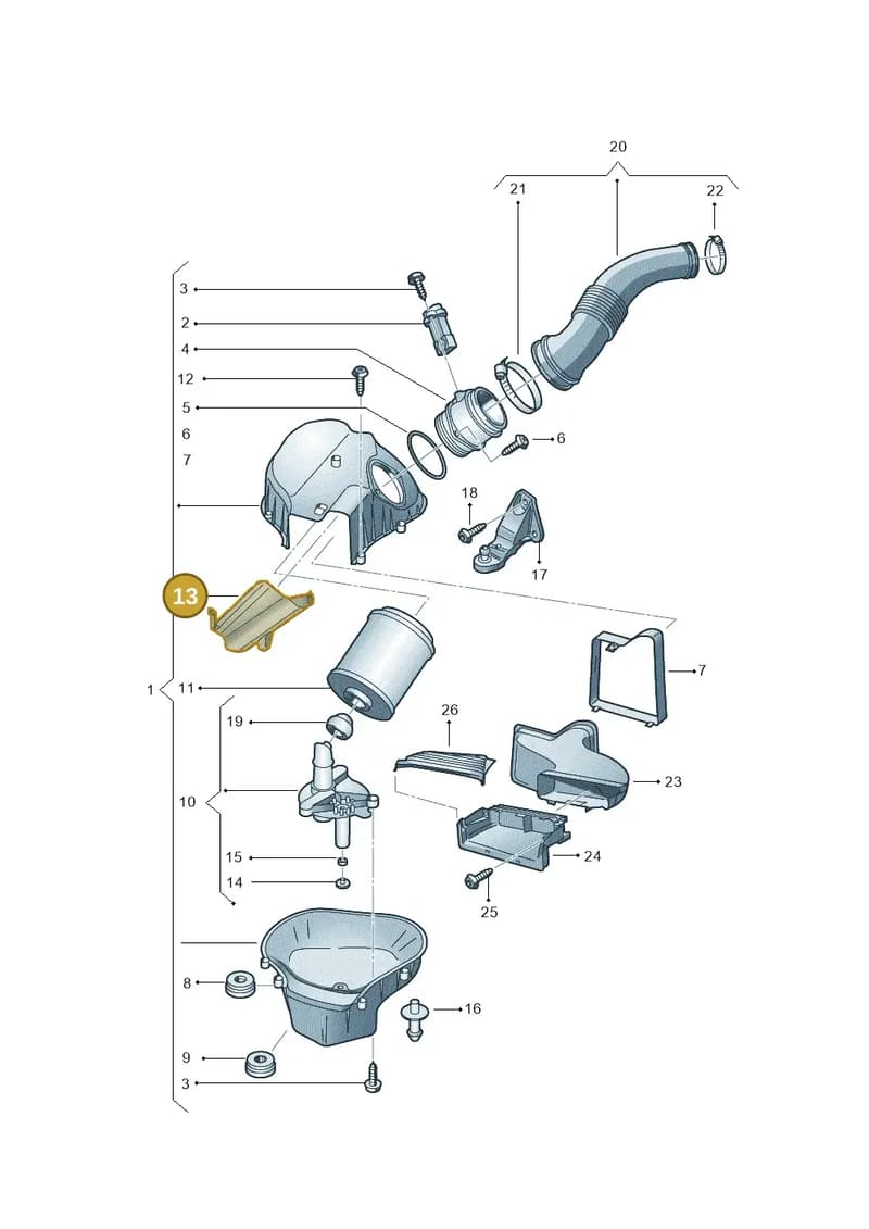 4H0133942 — Audi A8 (2013-2018) diagram 696129050, position 13
