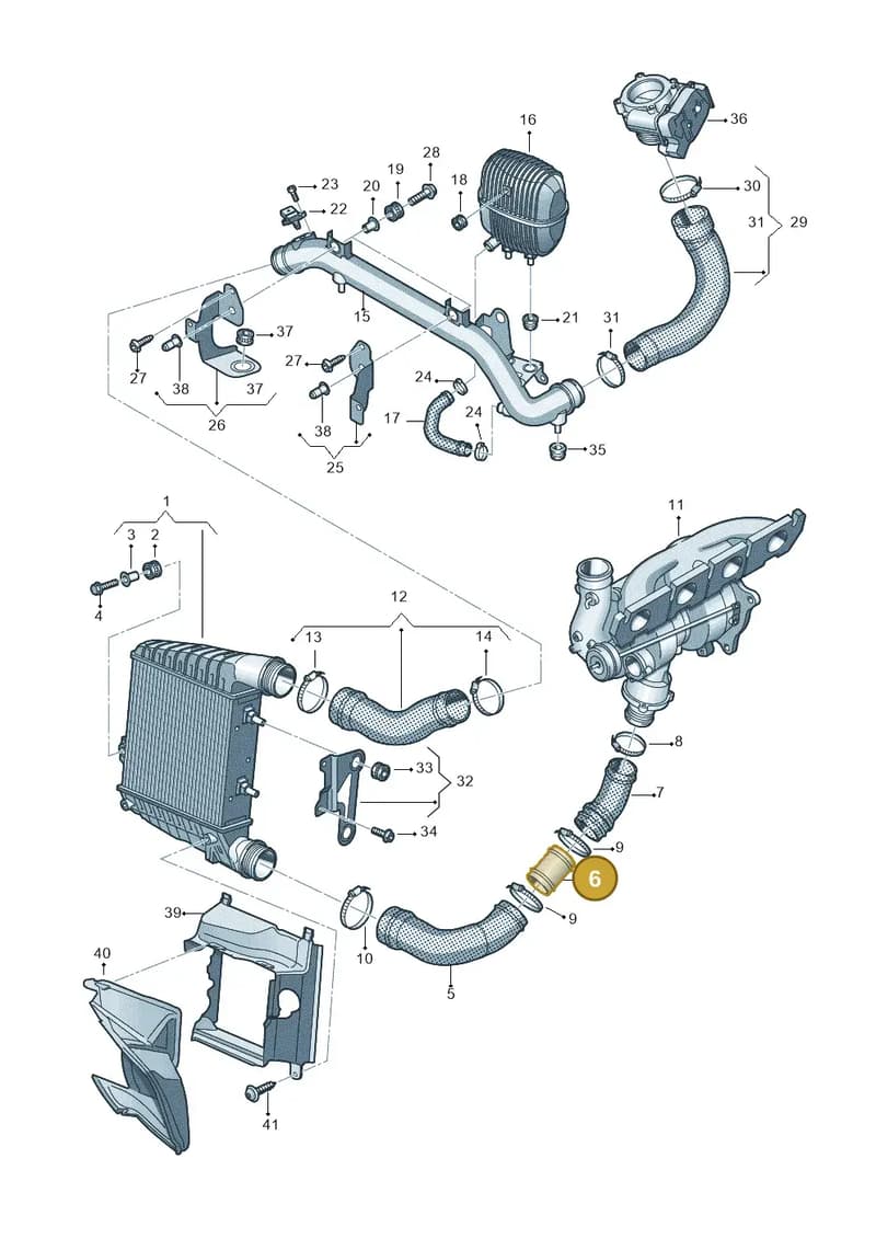 4H0145368A — Audi A8 (2013-2018) diagram 696145420, position 6