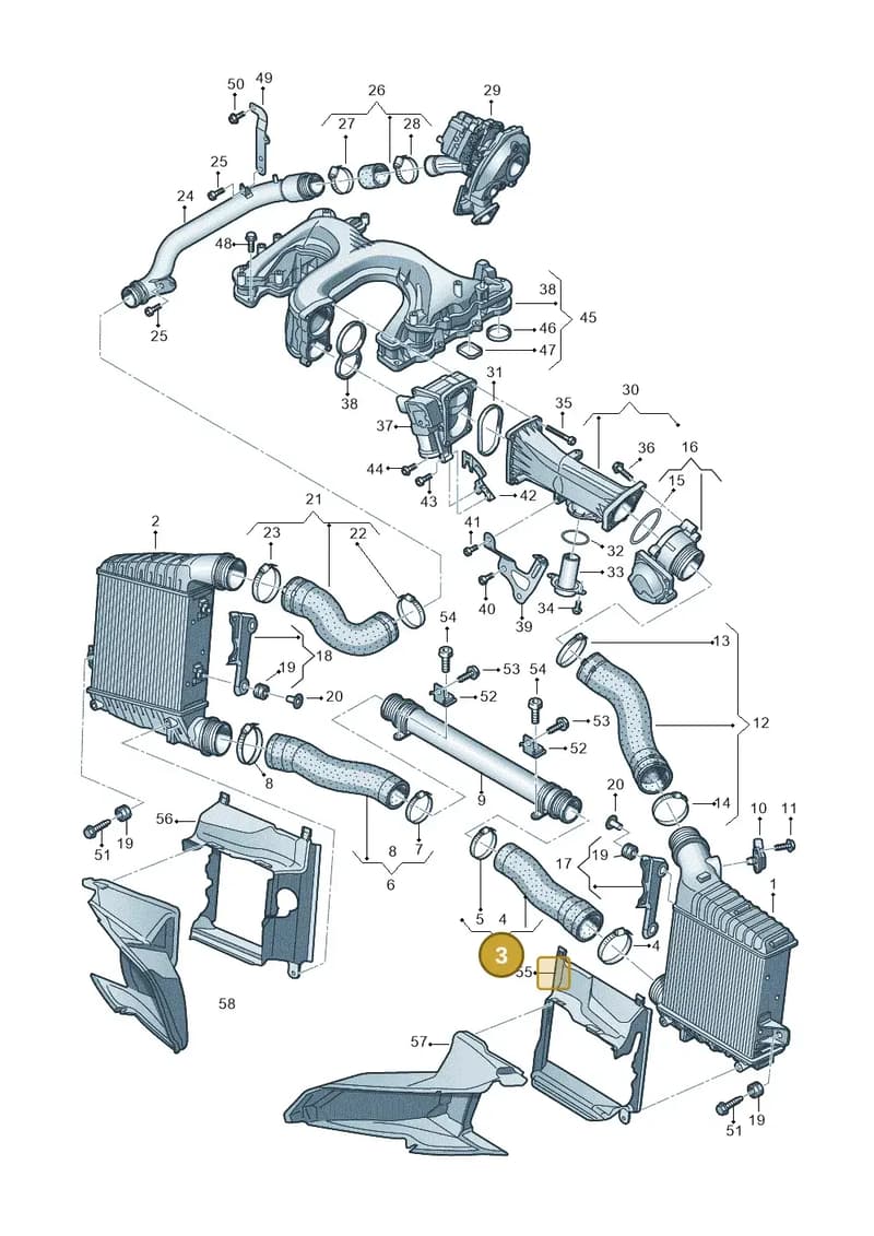 4H0145709N — Audi A8 (2013-2018) diagram 696145480, position 3