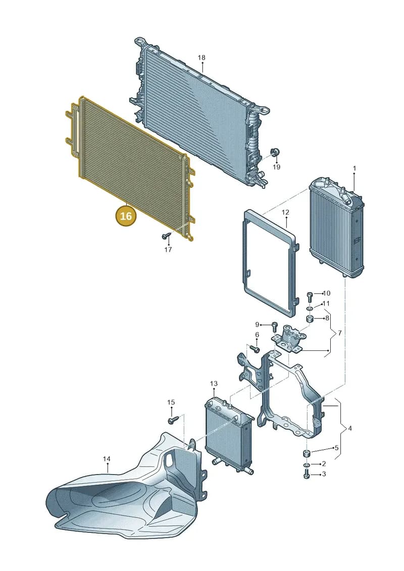 4H0145804B — Audi A8 (2013-2018) diagram 771121740, position 16