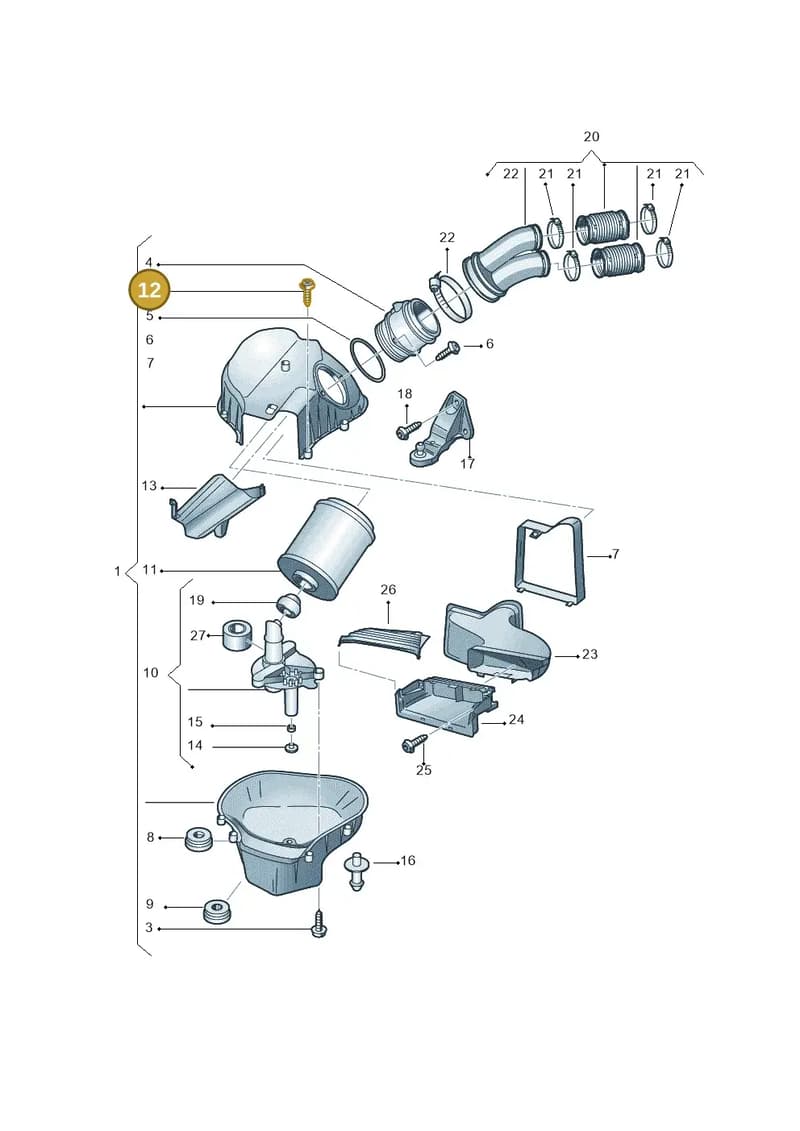 4H0198132 — Audi A8 (2013-2018) diagram 696133340, position 12