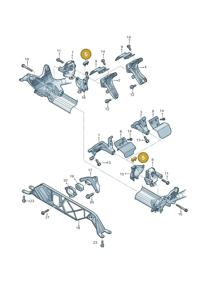 4H0199340B — Audi A6 Avant (2012-2018) diagram 696199510, position 5