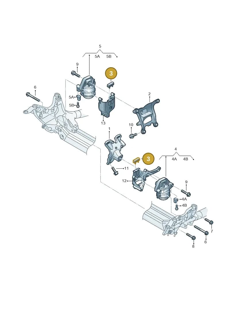 4H0199340B — Audi A7 Sportback (2014-2018) diagram 765199100, position 3