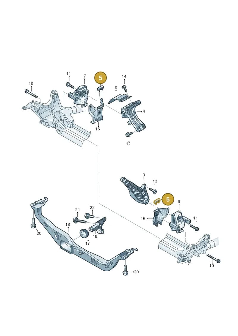 4H0199340B — Audi A6 (2014-2018) diagram 798199600, position 5