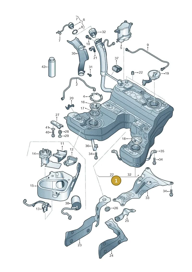 4H0201060AC — Audi A8 (2013-2018) diagram 696201000, position 1