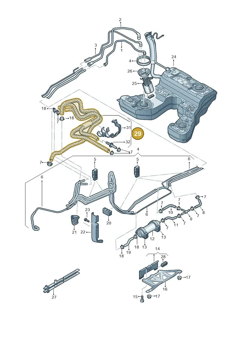 4H0201214L — Audi A8 (2013-2018) diagram 696201250, position 29