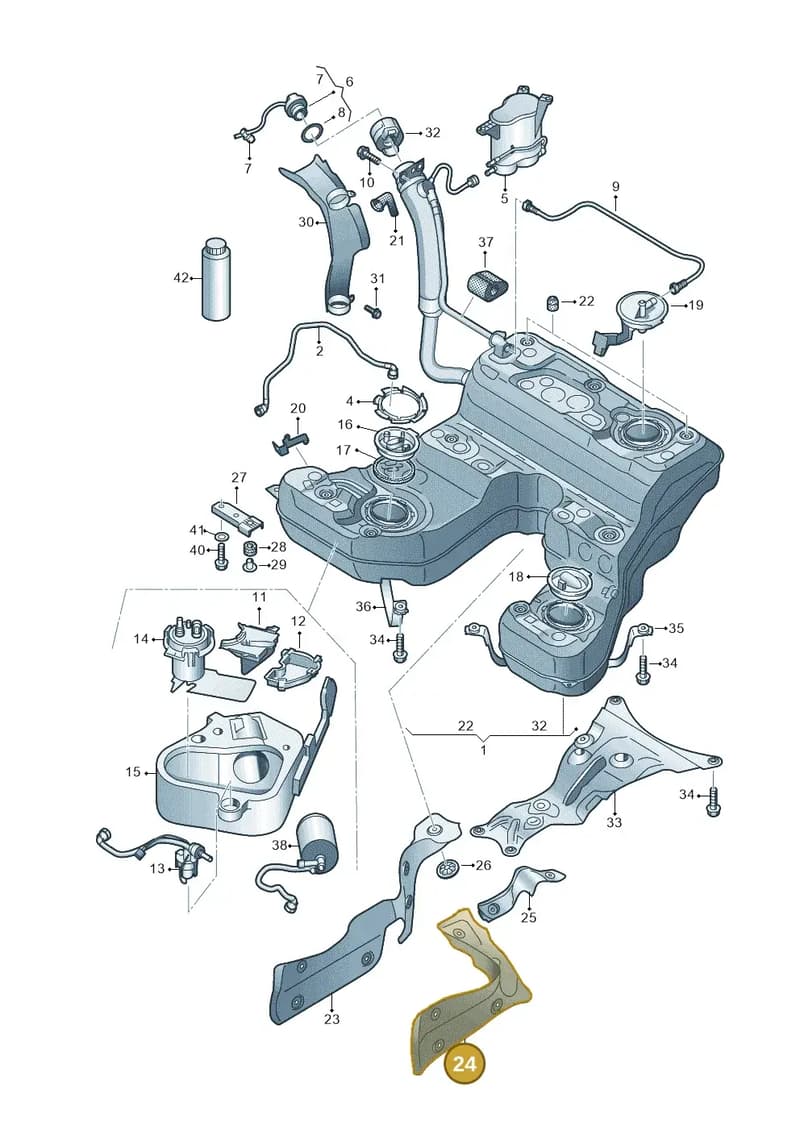 4H0201307M — Audi A8 (2013-2018) diagram 696201000, position 24