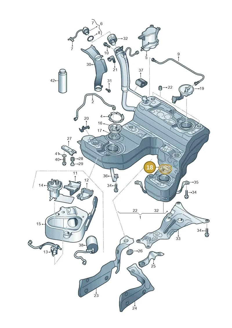 4H0201317M — Audi A8 (2013-2018) diagram 696201000, position 18